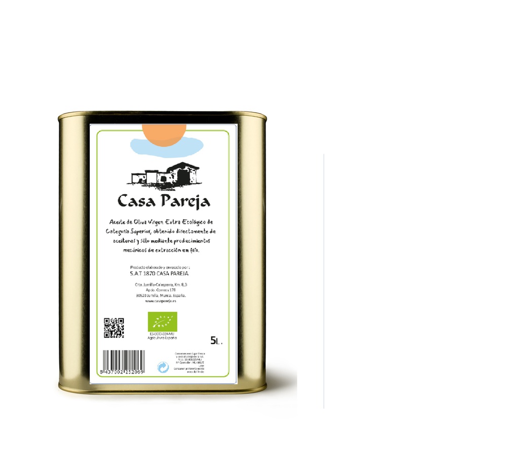 Aceite de oliva de agricultura ecológica Casa Pareja